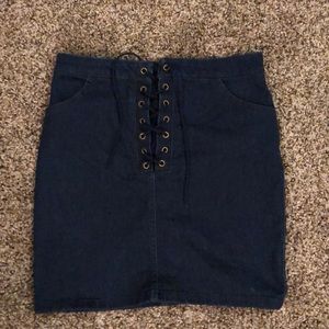 Stretchy Jean Mini Skirt